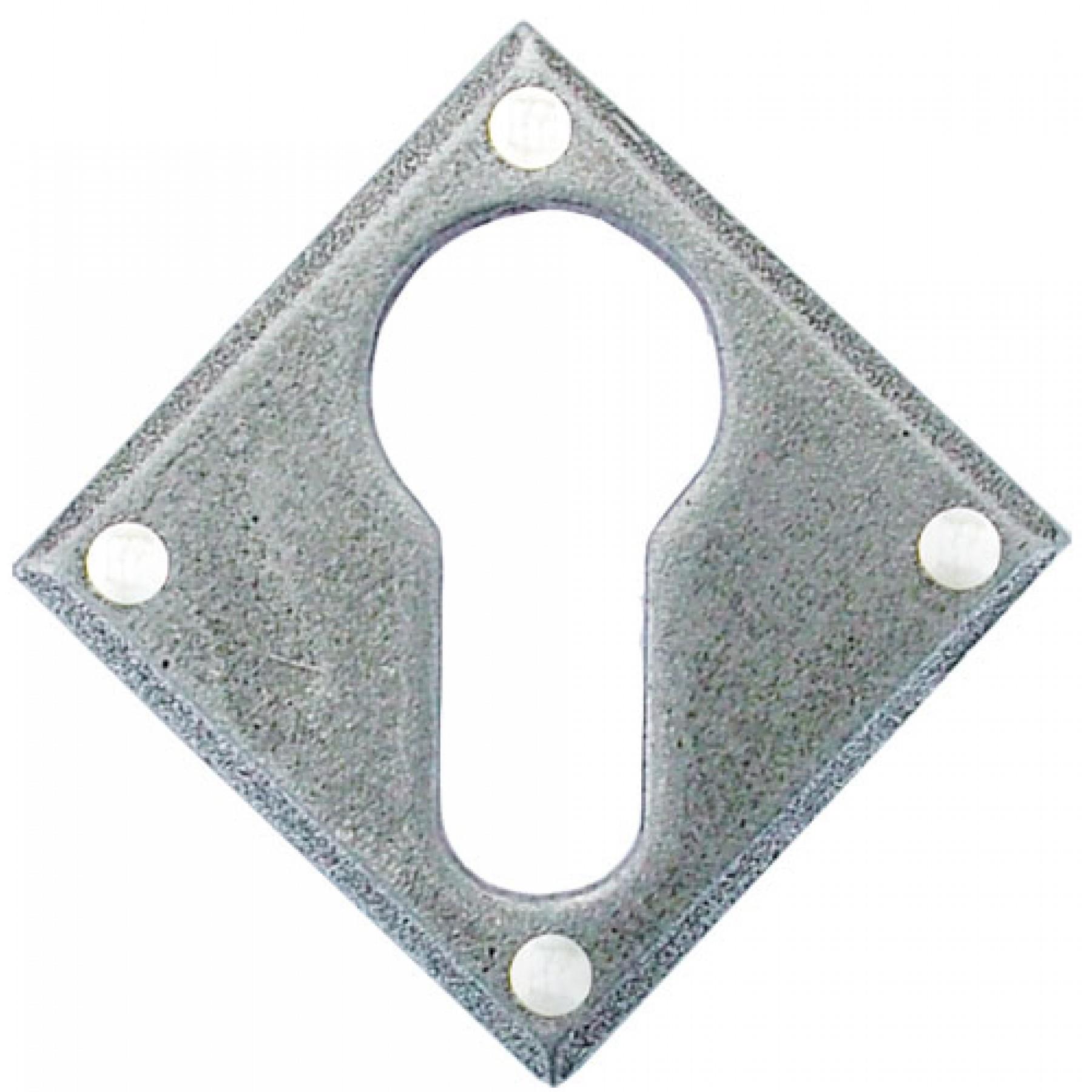 From The Anvil 33622 Diamond Escutcheon; Euro Profile; Pewter (PE)