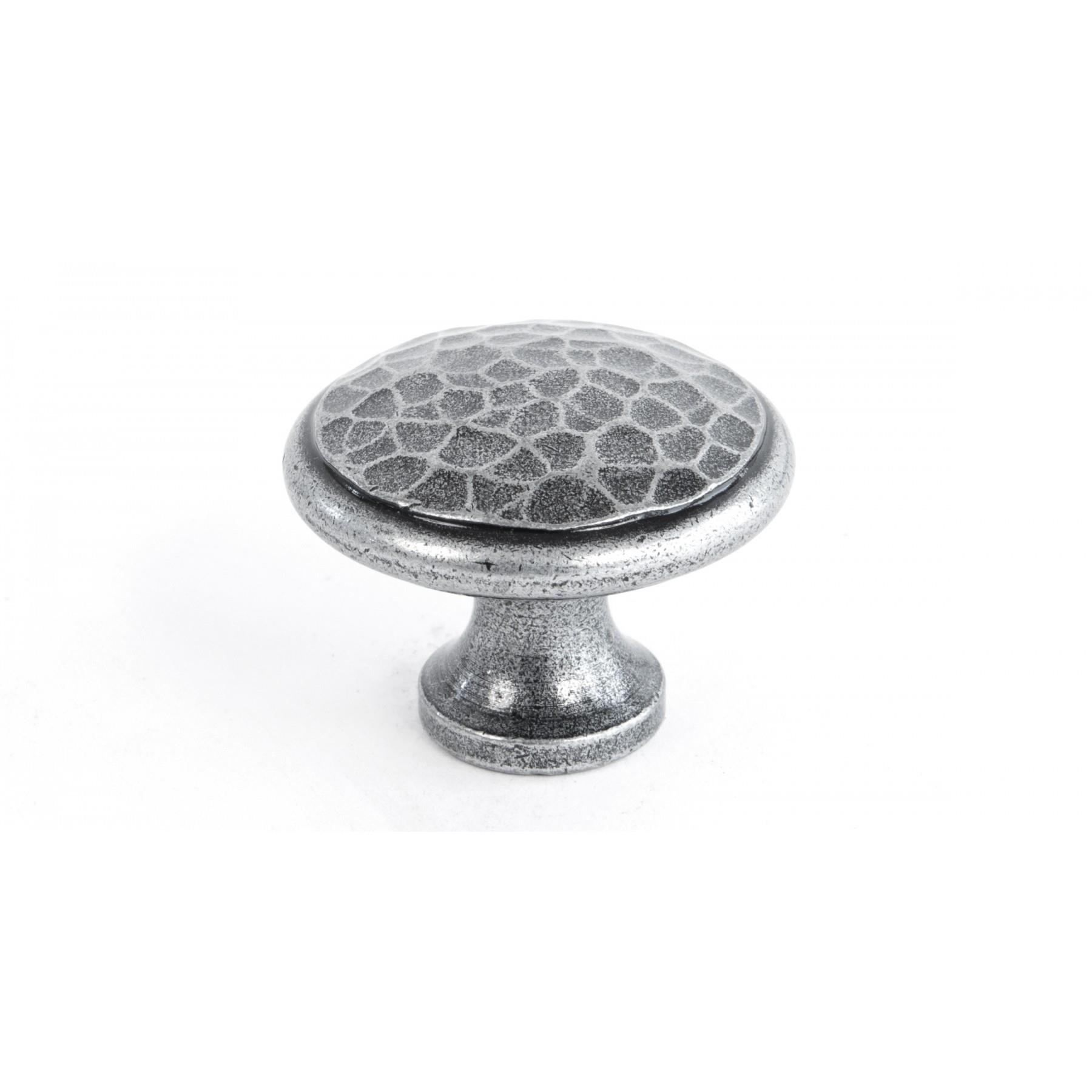 From The Anvil 33625 Beaten Knob; 40mm; Pewter (PE)
