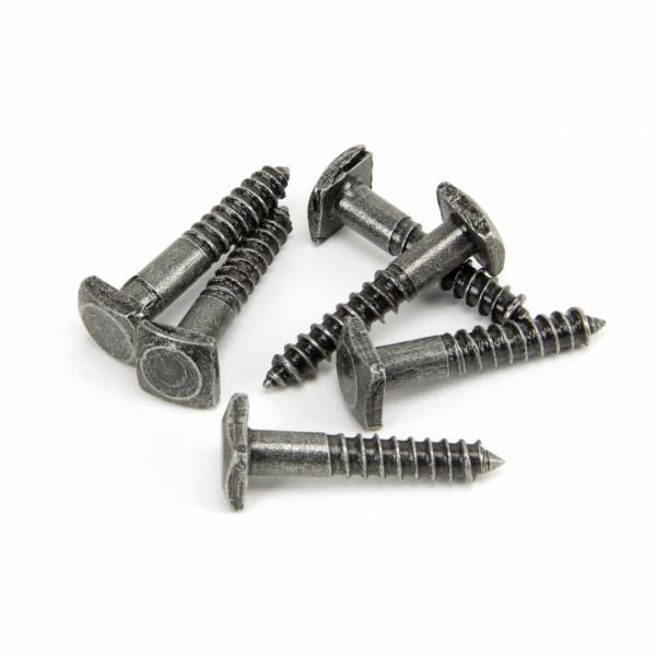 From The Anvil 33666B Lagg Bolts; Square Headed Coach Screws; 37mm; 12 x 12mm Head; Pewter (PE); Pack (6)