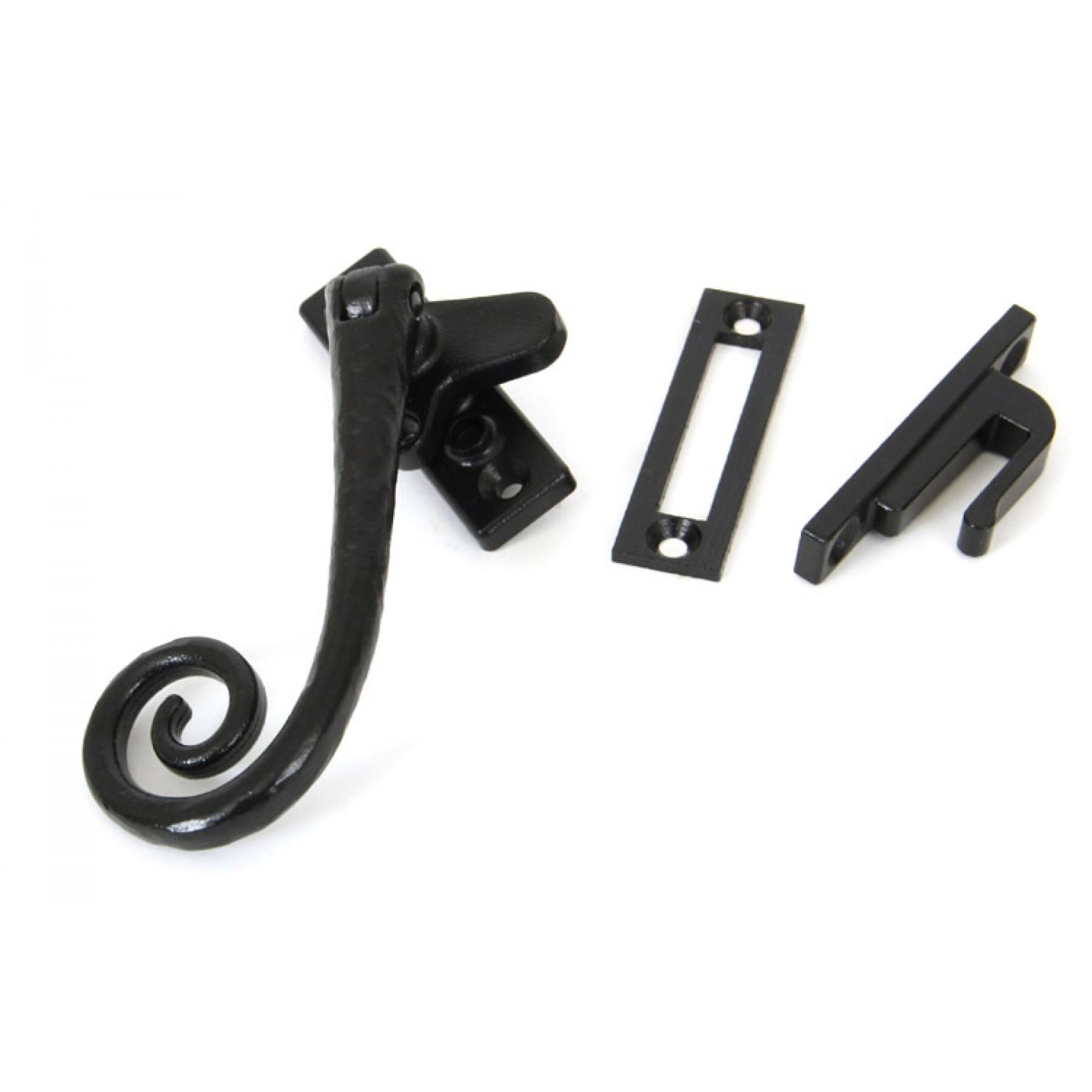 From The Anvil 33882 Deluxe Locking Monkeytail Casement Fastener; Left Hand (LH); Black (BK)