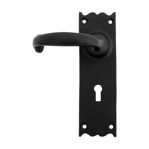 From The Anvil 73106 Cottage Lever Lock Set; Black (BK)