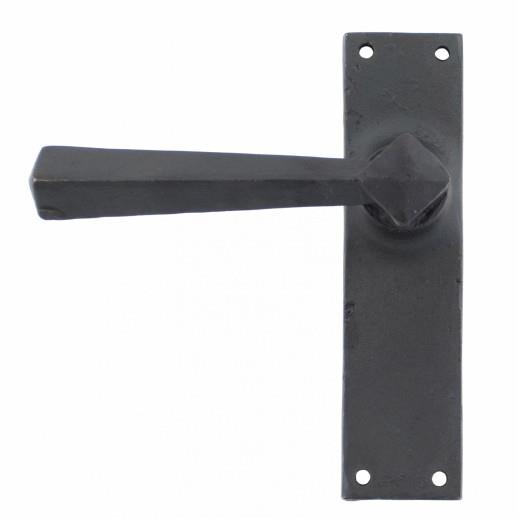From The Anvil 73114 Straight Lever Handle Latch Set; Beeswax (BW) 152 x 41mm Backplate; Handle Length 127mm
