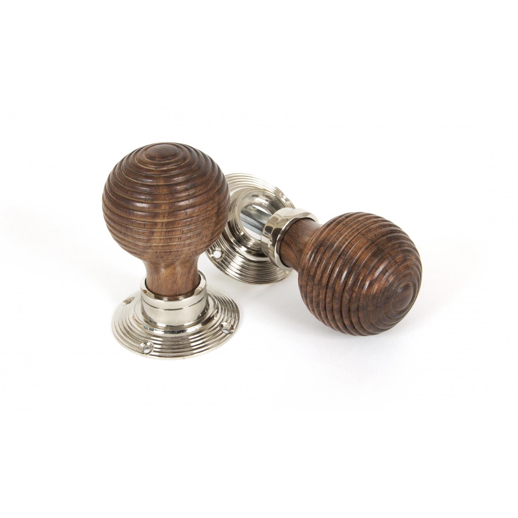 From The Anvil 83635 Beehive Mortice / Rim Knob Set; 58mm Diameter; Rosewood & Polished Nickel (ROS/NP)