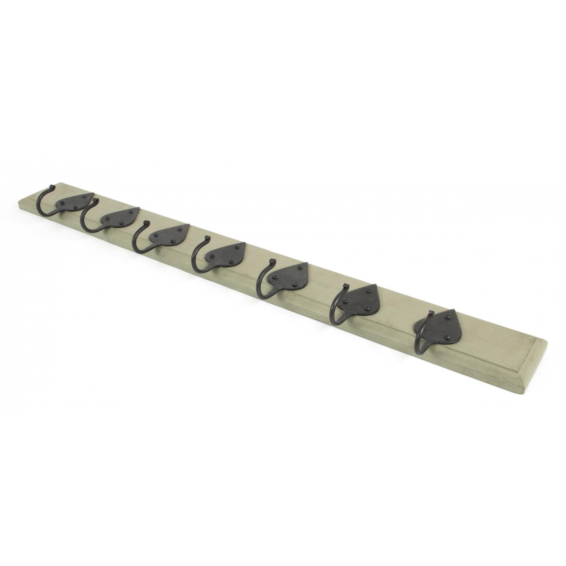 From The Anvil 83747 Cottage Coat Rack; Beeswax & Olive Green (BW)