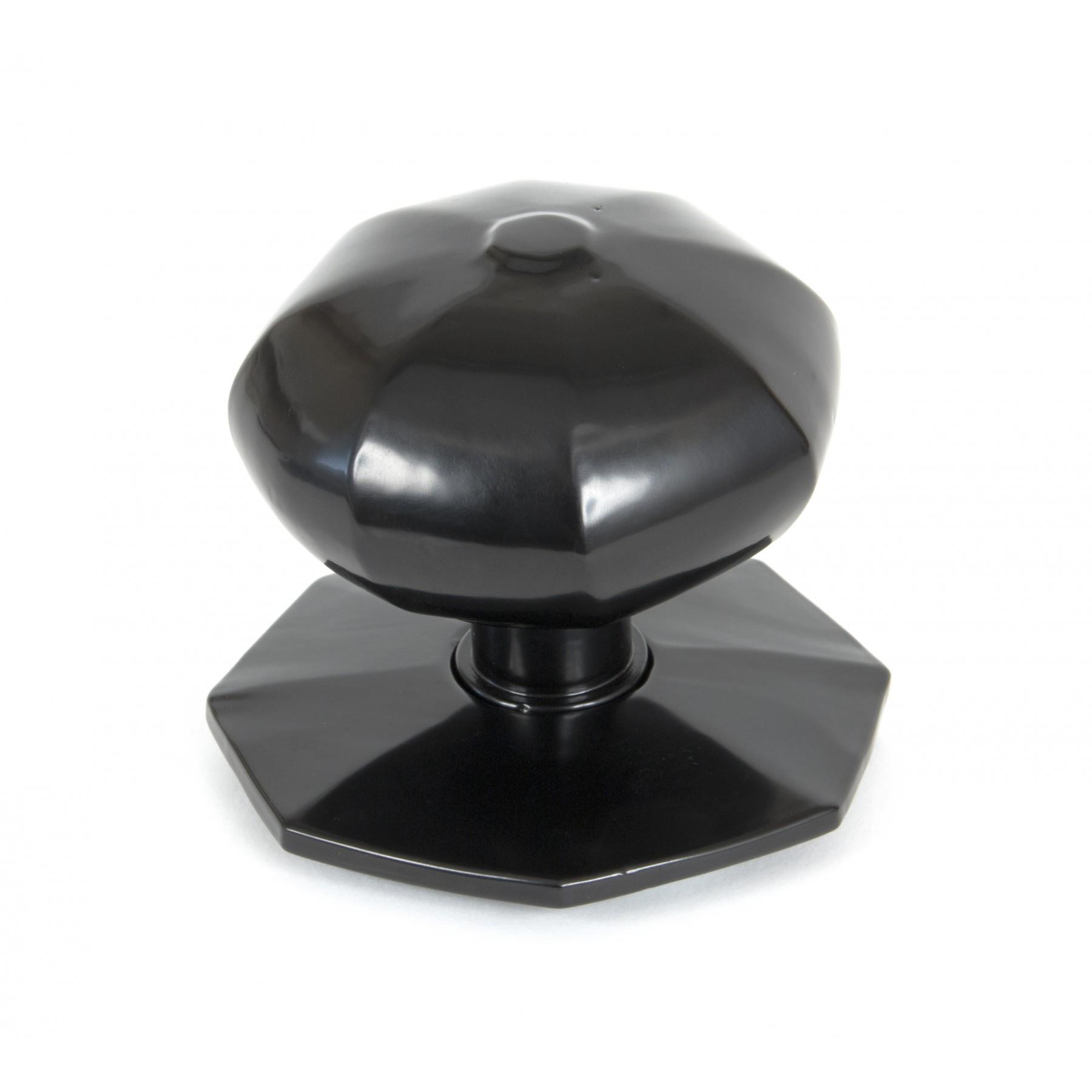 From The Anvil 83779 Octagonal Centre Door Knob; 80mm Diameter; Black (BK)