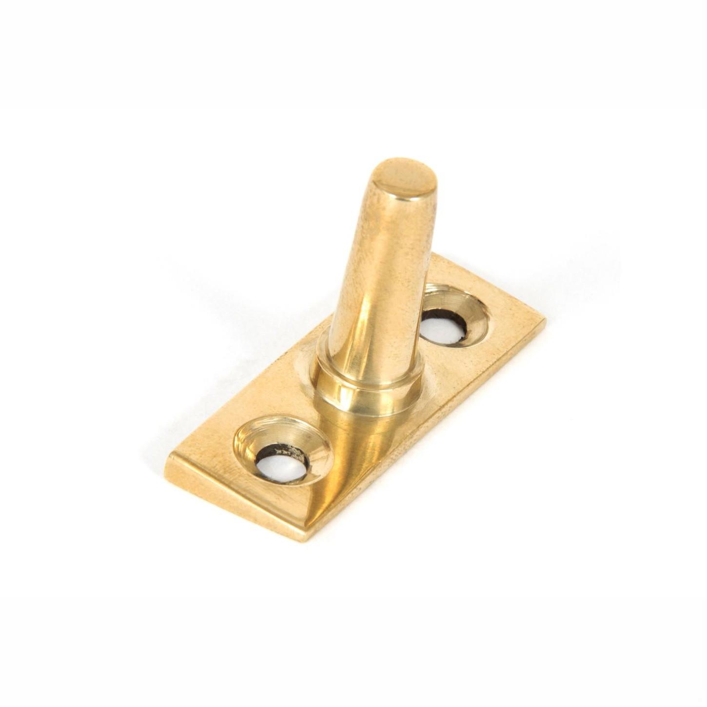 From The Anvil 83820 Bevel Stay Pin; 40mm x 15mm Fixing Plate; Polished Brass (PB)
