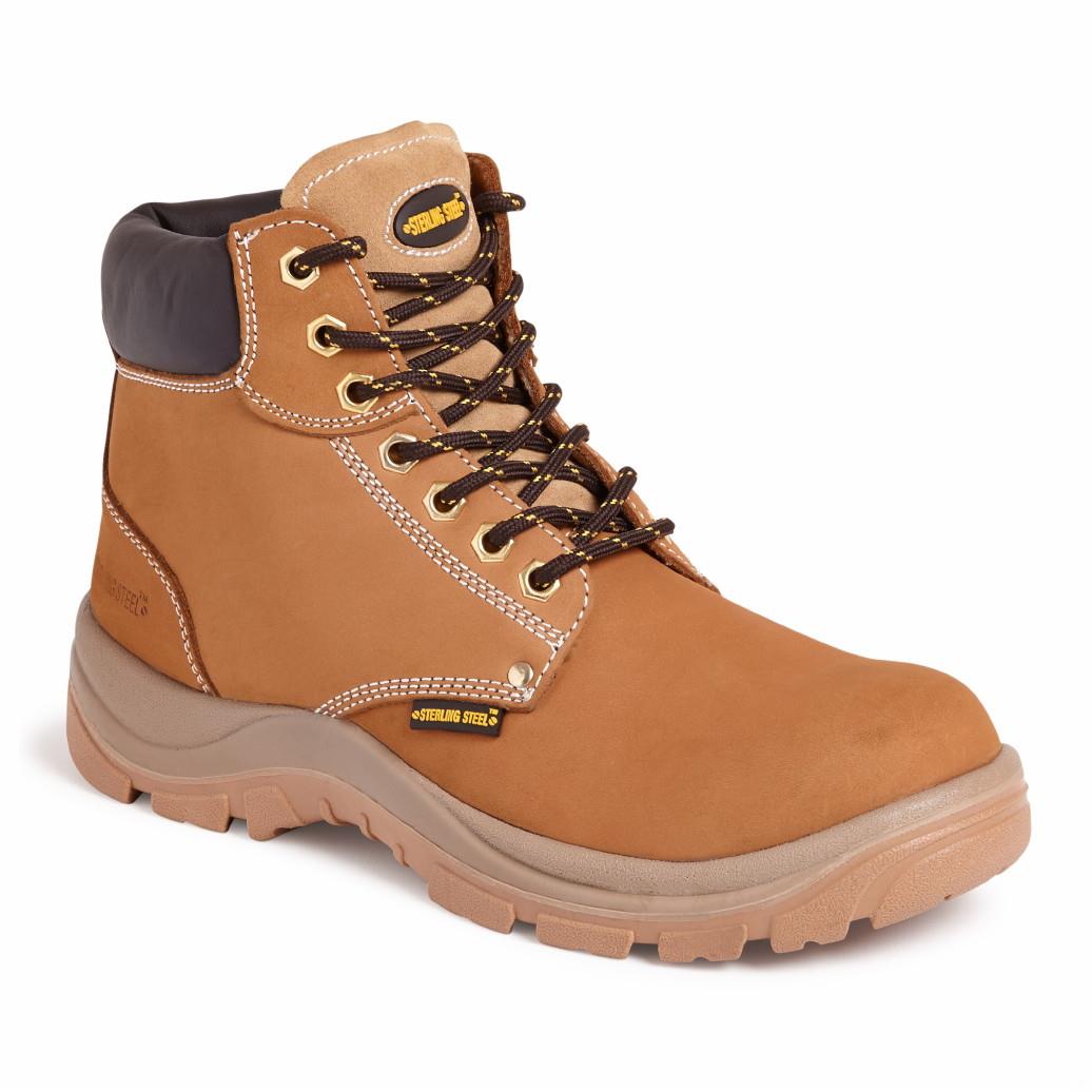 Sterling Steel SS819CM Nubuck Hiker Boot; Wheat (WT); Size 9 (43)