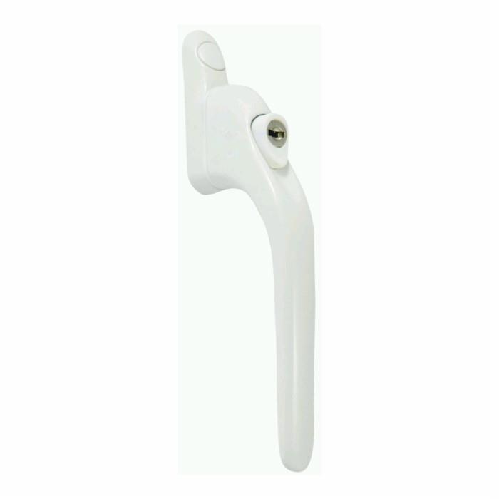 Asec AS11740 Inline Locking Espagnolette Handle; 1 Key; 40mm Spindle; White (WH)