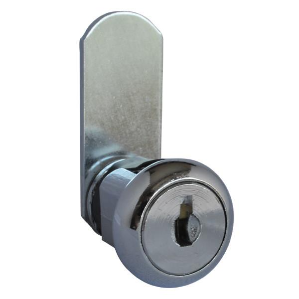 Asec AS6604 Round Camlock; 20mm Body; 20mmSnap Fit; 180 Degree Turn; 42mm Straight Cam; 2 Keys