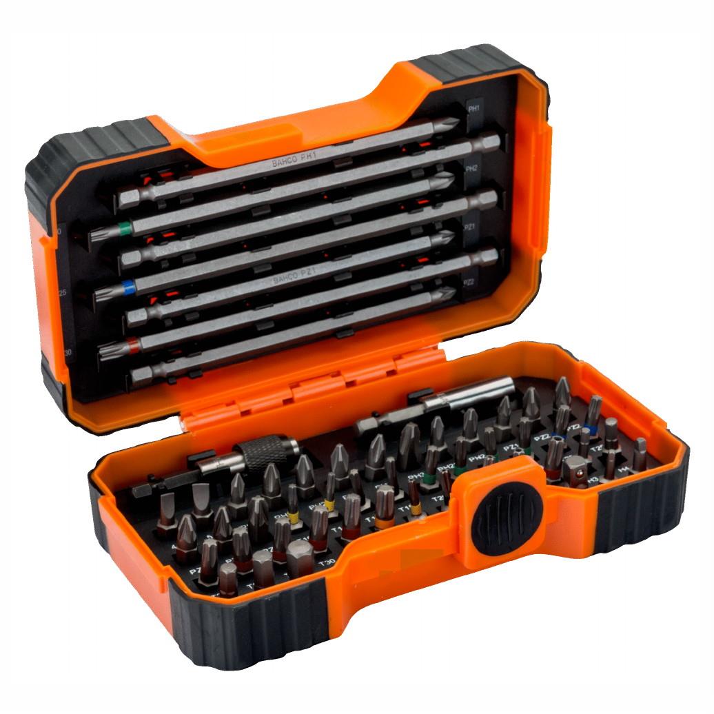 Bahco 59/S54BC Mixed Driver Bit Set; 54 Piece; Colour Coded