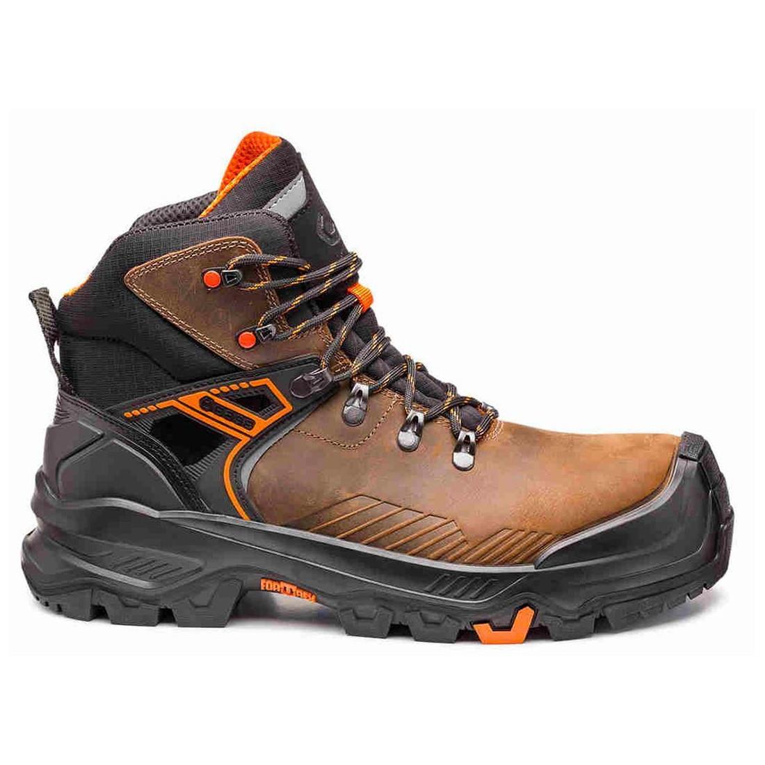 Base B1601 T-Wall Mid Safety Boot; S3S HRO CI HI LG FO SR; Brown/Orange (BN/OR); Size 9 (43)