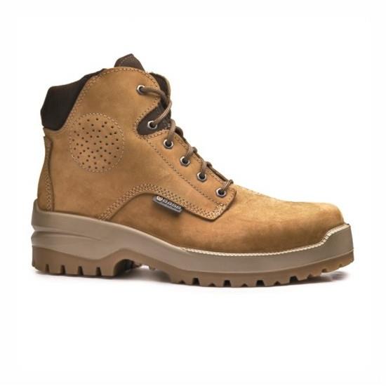 Base B716 Camel Top Safety Boot; S3 HRO HI CI SRC. EN-ISO 20345: 2011; Honey (HY); Size 9 (43)