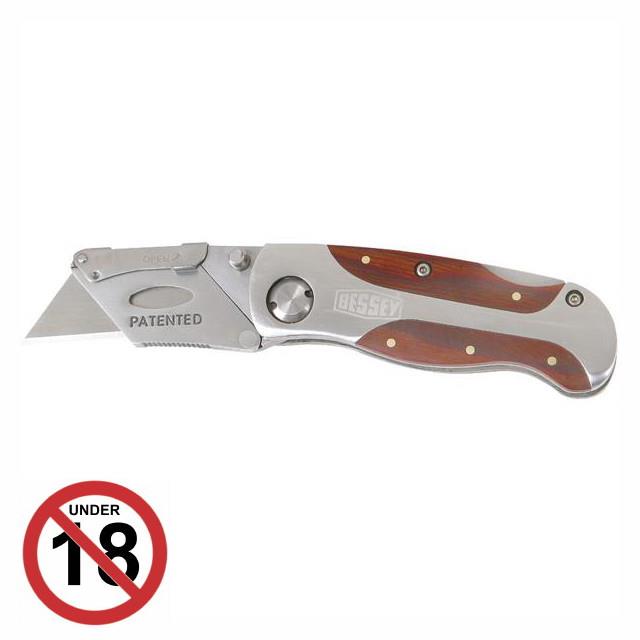 Bessey DBKWH-EU Folding Utility Knife With High Quality Wooden Handle