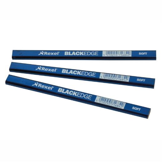 Blackedge Carpenters Pencil; Blue; Soft