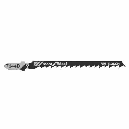 Bosch T244D 2608630058 Jigsaw Blades; Scroll Wood Cut; Curve Cut; 75mm, Pack (5)