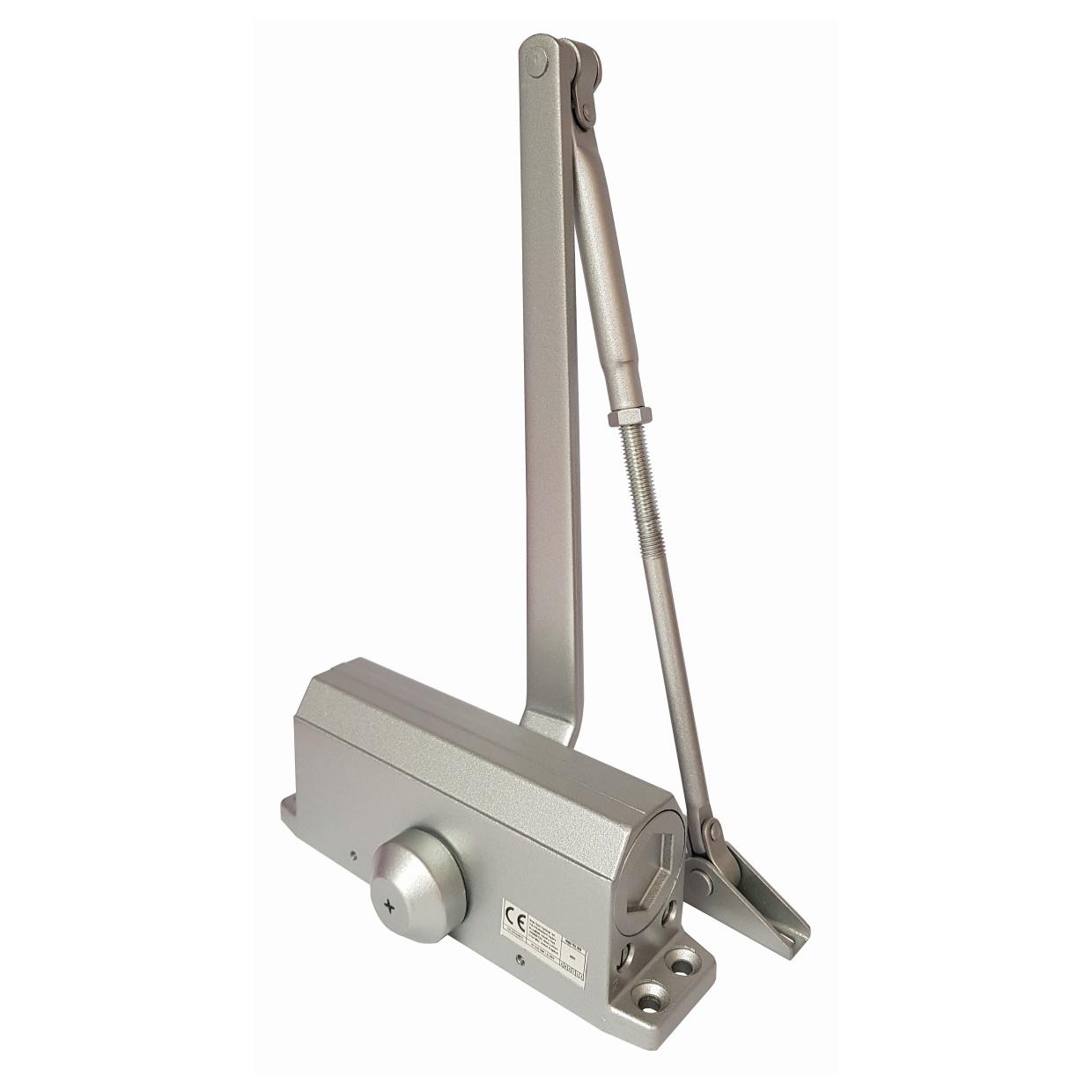 Boss TS1.203 Door Closer; Complete With Snap Fix Armset; EN 3; Silver Enamel (SE)