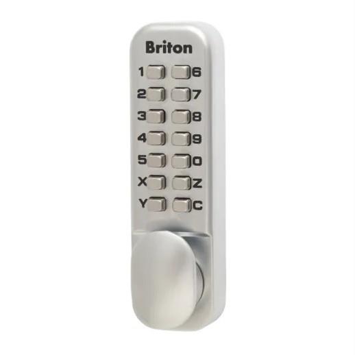 Briton 9160 Digital Lock Dual Backplate; Silver (SIL)