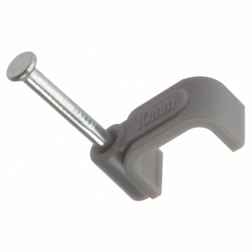 Cable Clips; 1.00mm Flat; Grey (GR); Box (100)