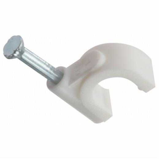 Cable Clips; 4 - 5mm Round; White (WH) Box (200)