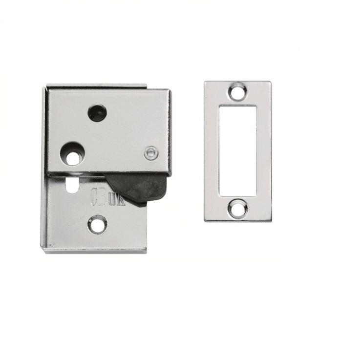 Carlisle AA46 Easi-Keep Hush Latch; 63 x 48mm; Polished Chrome Plated (CP)