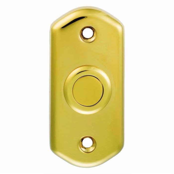 Carlisle AQ31PVD Victorian Shaped Bell Push; 76 x 38mm (3