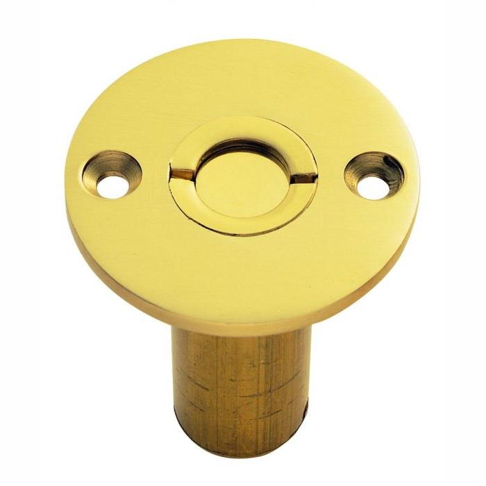 Carlisle AQ46 Dust Excluding Floor Socket; 45mm Diameter; Suits Up To 12mm Shoot; Hole Size 19mm; Polished Brass (PB)