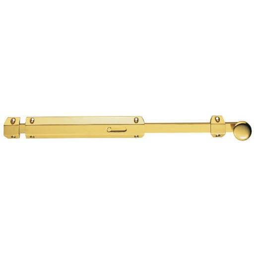 Carlisle Brass AQ82EX Heavy Surface Bolt; Polished Brass (PB); 150mm (6"); Extended To 355mm (14")