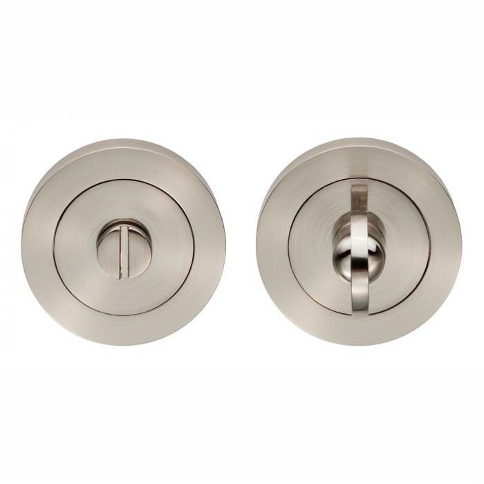 Carlisle GK4004SN Thumbturn & Release; 50mm Diameter; 10mm Thick Rose; Satin Nickel Plated (SNP)