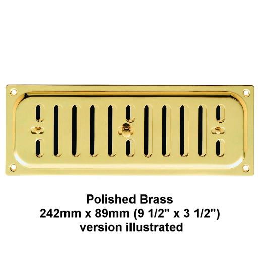Carlisle Brass HM3 Hit And Miss Vent; Polished Brass (PB); 165mm x 89mm (6 1/2