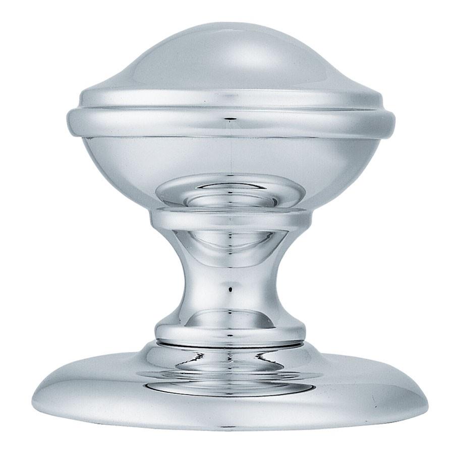 Carlisle M60 Round Centre Door Knob; 68mm Diameter Knob; 81mm Diameter Rose; 80mm Protrusion; Polished Chrome Plated (CP)