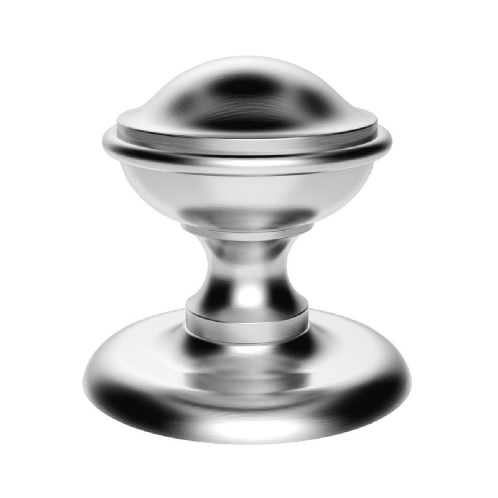 Carlisle M60 Round Centre Door Knob; 68mm Diameter Knob; 81mm Diameter Rose; 80mm Protrusion; Satin Chrome Plated (SCP)