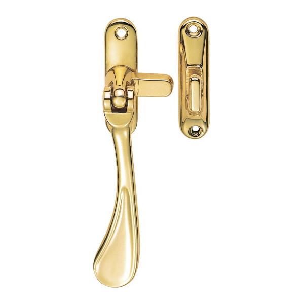 Carlisle Brass M73 Victorian Reversible Casement Fastener; Hook & Mortice Plate; Polished Brass (PB)