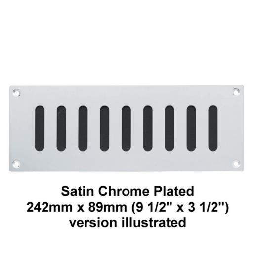Carlisle Brass PL4 Plain Slotted Vent; 242mm x 89mm (9 1/2