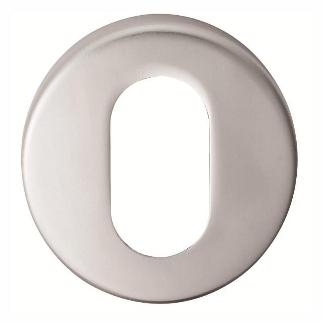 Carlisle SZC002SC Serozzetta Escutcheon; Oval Profile; 51mm Diameter; Concealed Fix Satin Chrome Plated (SCP)