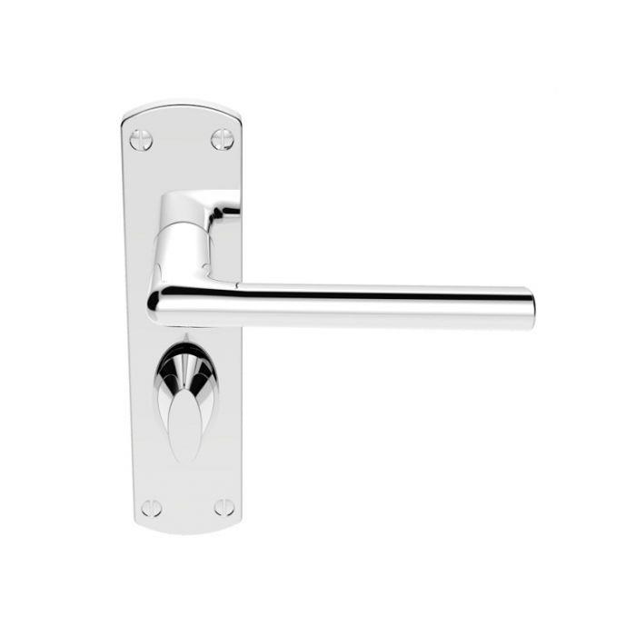 Carlisle SZC013CP Serozzetta Uno Lever Handle Bathroom Set; 170 x 42mm Backplate; 57mm Centres; Polished Chrome Plated (CP)