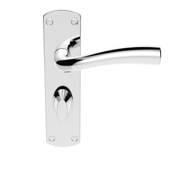 Carlisle SZC053CP Serozzetta Cinco Lever On Plate Bathroom Set; 170 x 42mm Backplate; Polished Chrome Plated (CP)