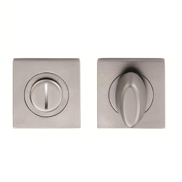 Carlisle SZM004SQSC Serozzetta M Concealed Fix Turn & Release; 51.5mm Square Rose; Satin Chrome Plated (SCP)