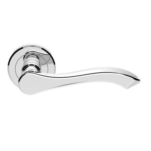 Carlisle SZM130 Style Serozzetta M Lever Set On Round Rose; 50mm Diameter Rose Polished Chrome Plated (CP)