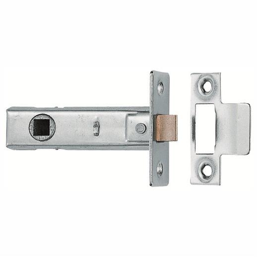 Carlilse TL4 Tubular Mortice Latch; 76mm (3"); 8mm Follower Nickel Plated (NP) Forend