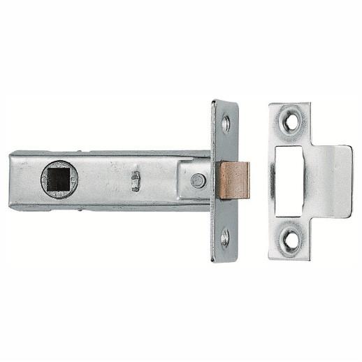 Carlilse TL4 Tubular Mortice Latch; 76mm (3"); 8mm Follower Nickel Plated (NP) Forend
