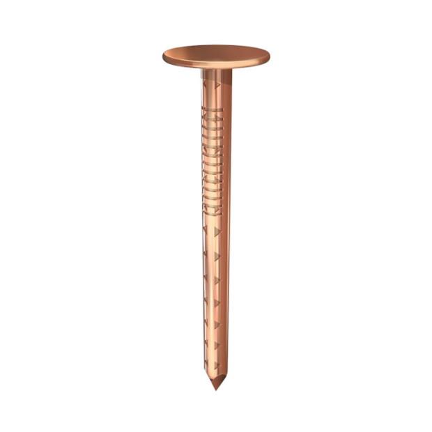 Copper Clout Nail; 25 x 2.65mm; 1 Kg