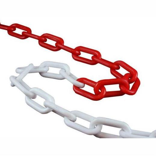 Plastic Chain; Red - White (RD)(WH); 6.0 x 50mm