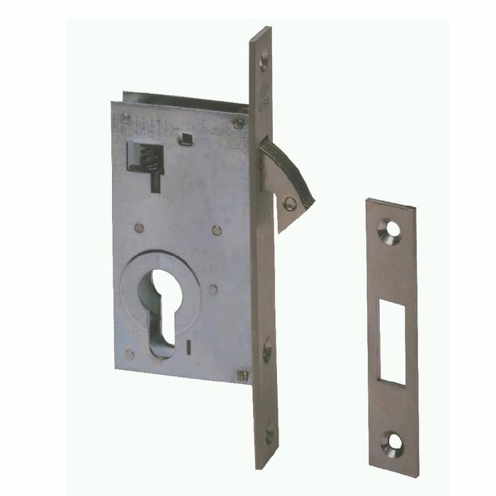 CISA 45110 Sliding Door Mortice Lock Case; Euro Profile; 30mm Backset; 50mm (2
