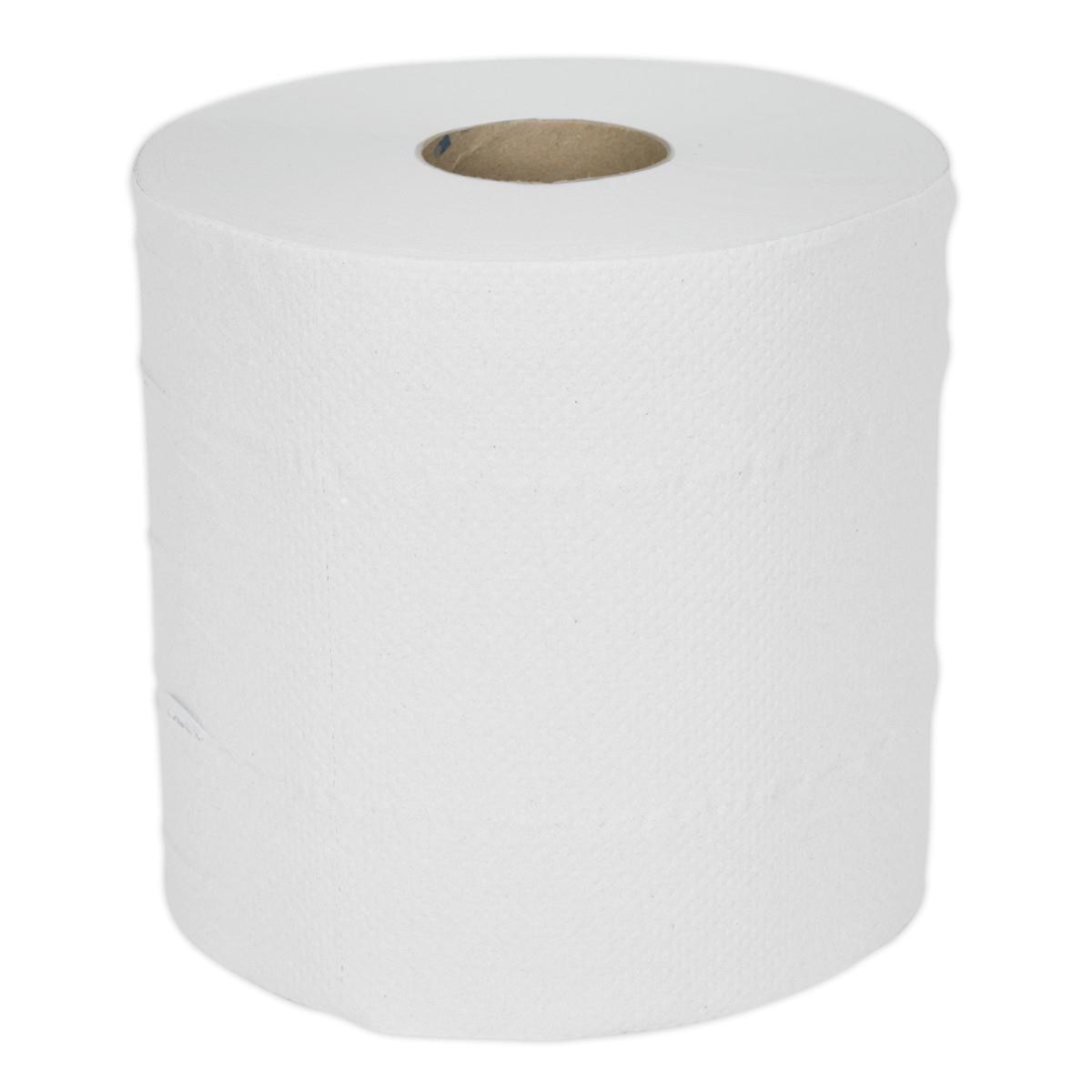 Paper Wipes; 2 Ply; White (WH); Centre Feed; 175mm x 400mm; 150 Metre Roll
