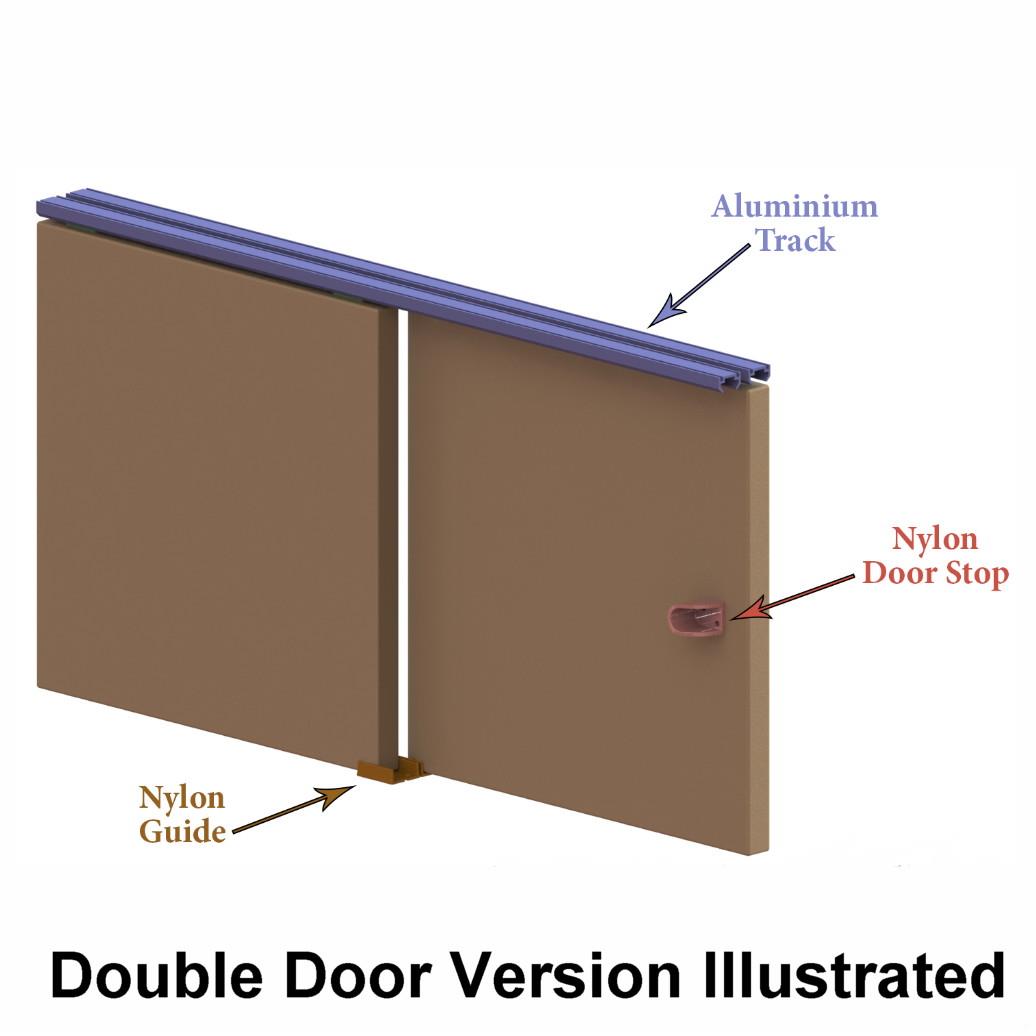 Coburn 06014 Single 60 Wardrobe Door Gear; 1 Door; 600mm Maximum; 27 kg Maximum