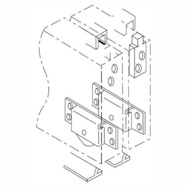 Coburn 04004 Jason (Straightaway 600) Cupboard Sliding Door Gear; 4J; 1200mm