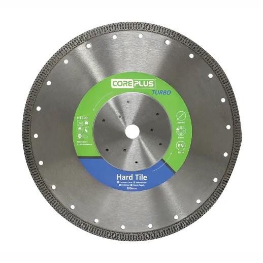 CorePlus CORDBHT300 Hard Tile Continuous Rim PleXXus Turbo Sintered Diamond Blade; 300mm Diameter; 20.0mm Bore; 10mm Segment Height; 2.0mm Segment Width