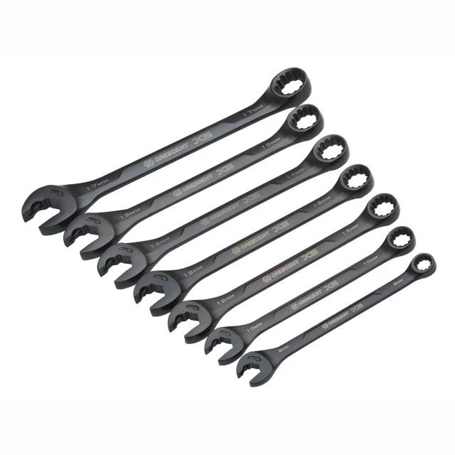 Crescent CX6RWM7 X6™ Metric Open End Ratcheting Spanner Set; 7 Piece