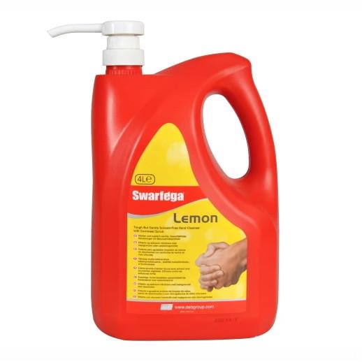 Swarfega Lemon Hand Cleaner Pump Top Bottle; 4 Litre