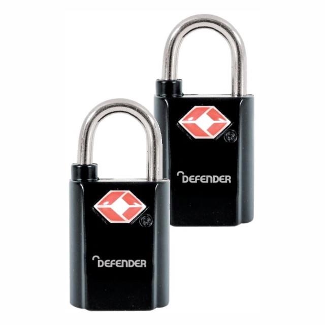 Defender DFTSA20T TSA Padlock; 20mm; Twin Pack; Keyed Alike (KA)